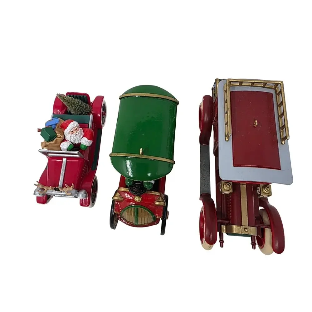 Lot of 3 Hallmark Santa Vehicle Ornaments 1981 1991 1993 No Boxes